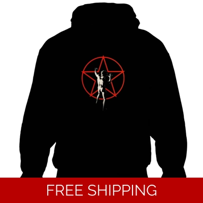 A Le Studio Hoodie Red Star Man